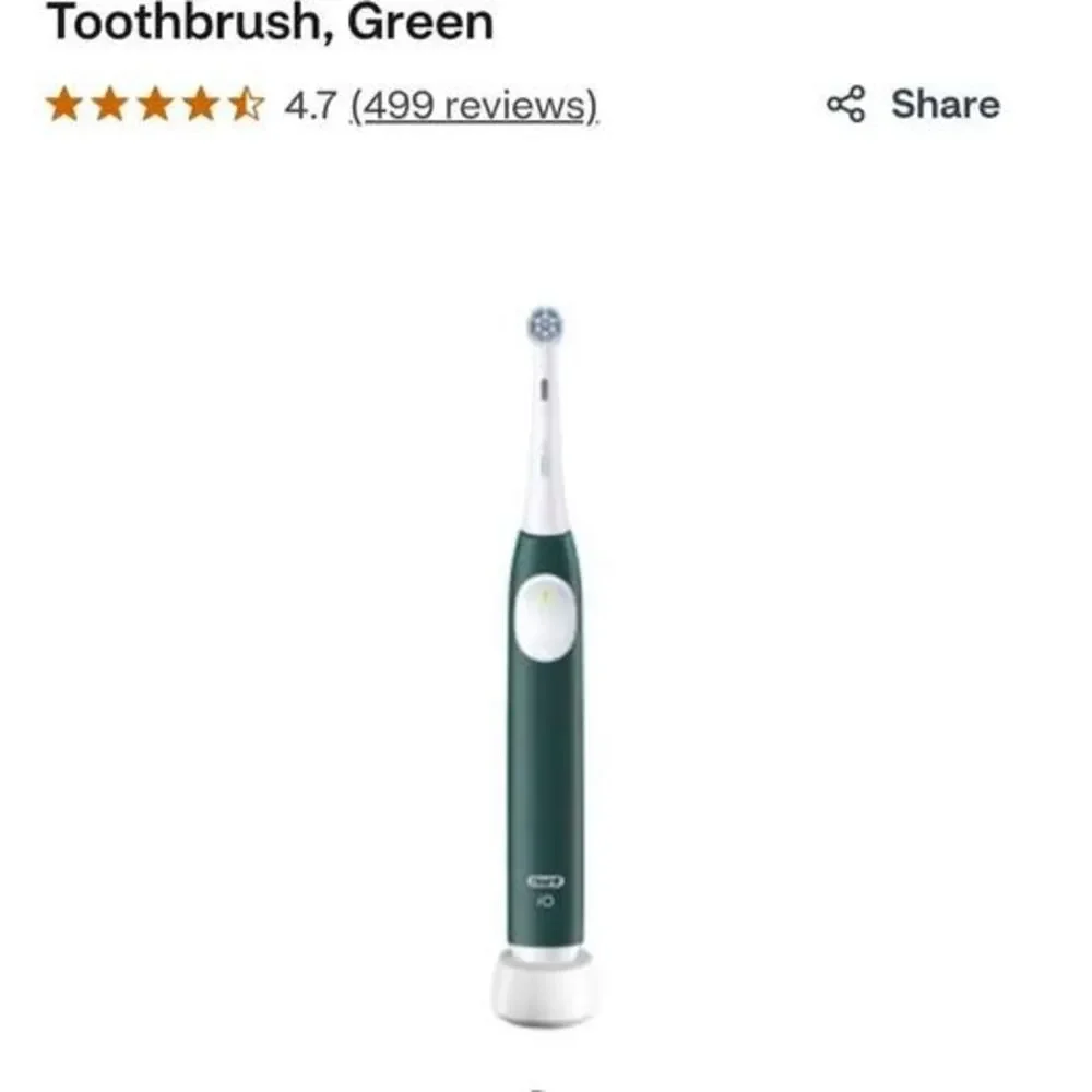Oral-B iO Series 2 Rechargeable Electric Toothbrush, Green